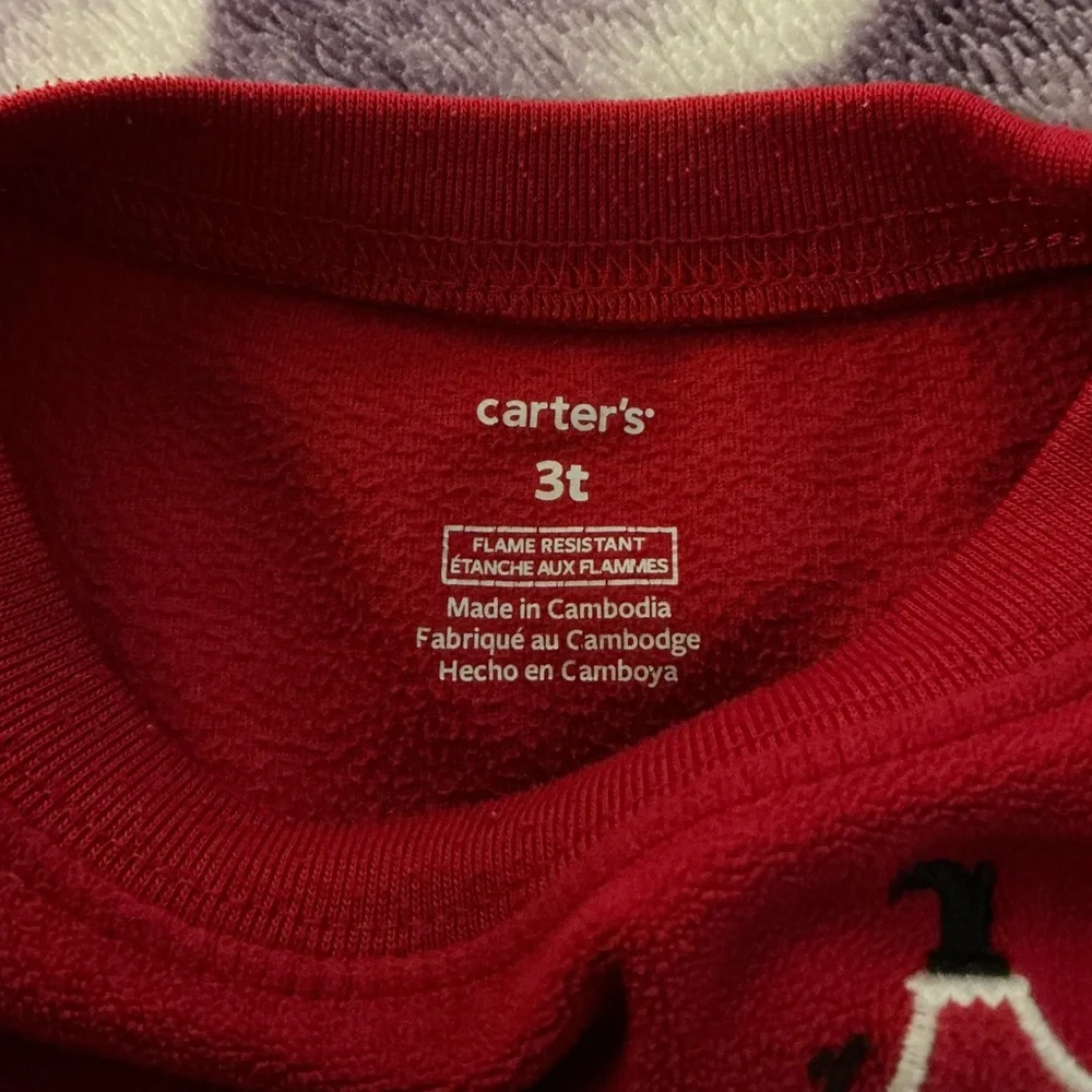Carter’s Toddler Red & Gray Santa Pajamas Set